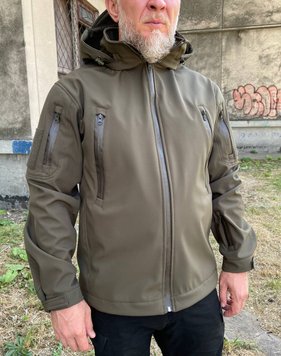 Куртка тактическая GPK Soft Shell хаки, размер 44-46 123 фото